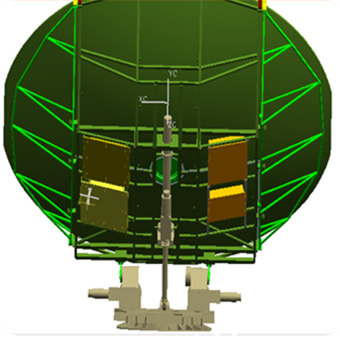 C/Ku/Ka頻段4.5米大功率天伺饋系統